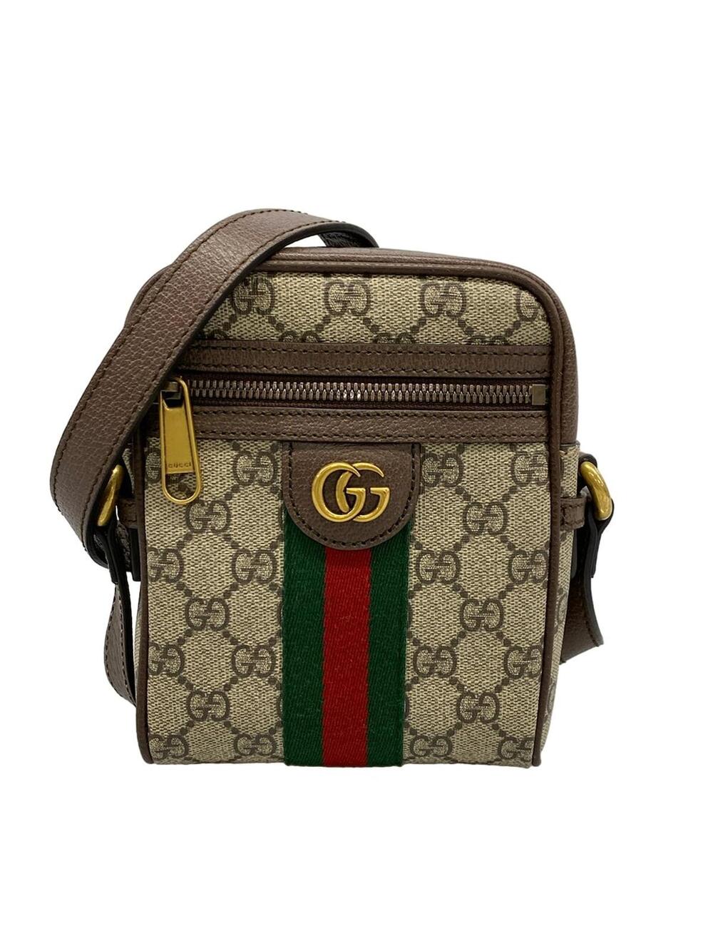 Gucci Beige Dark Brown Pvc Leather #371761G13B
